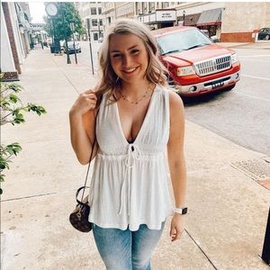 White Free People Tank